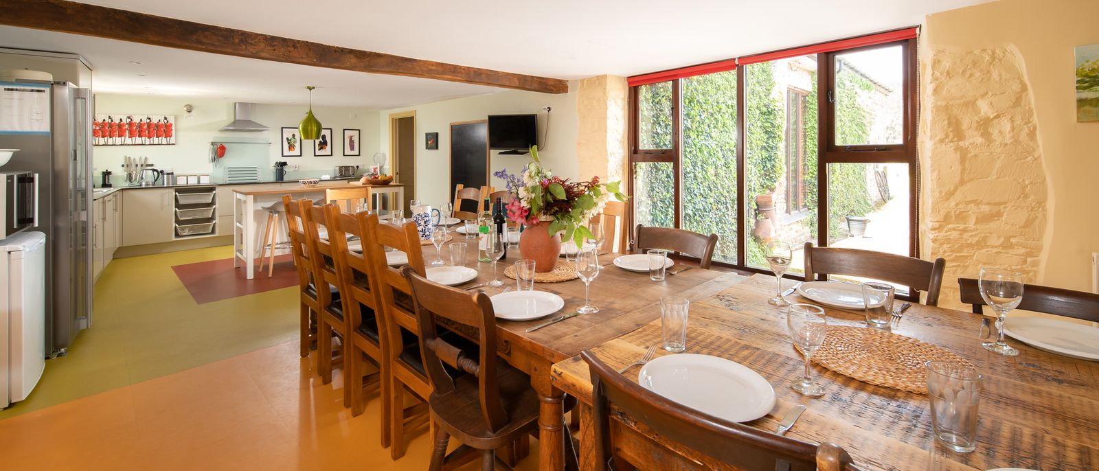 Spacious dining area ideal for large groups