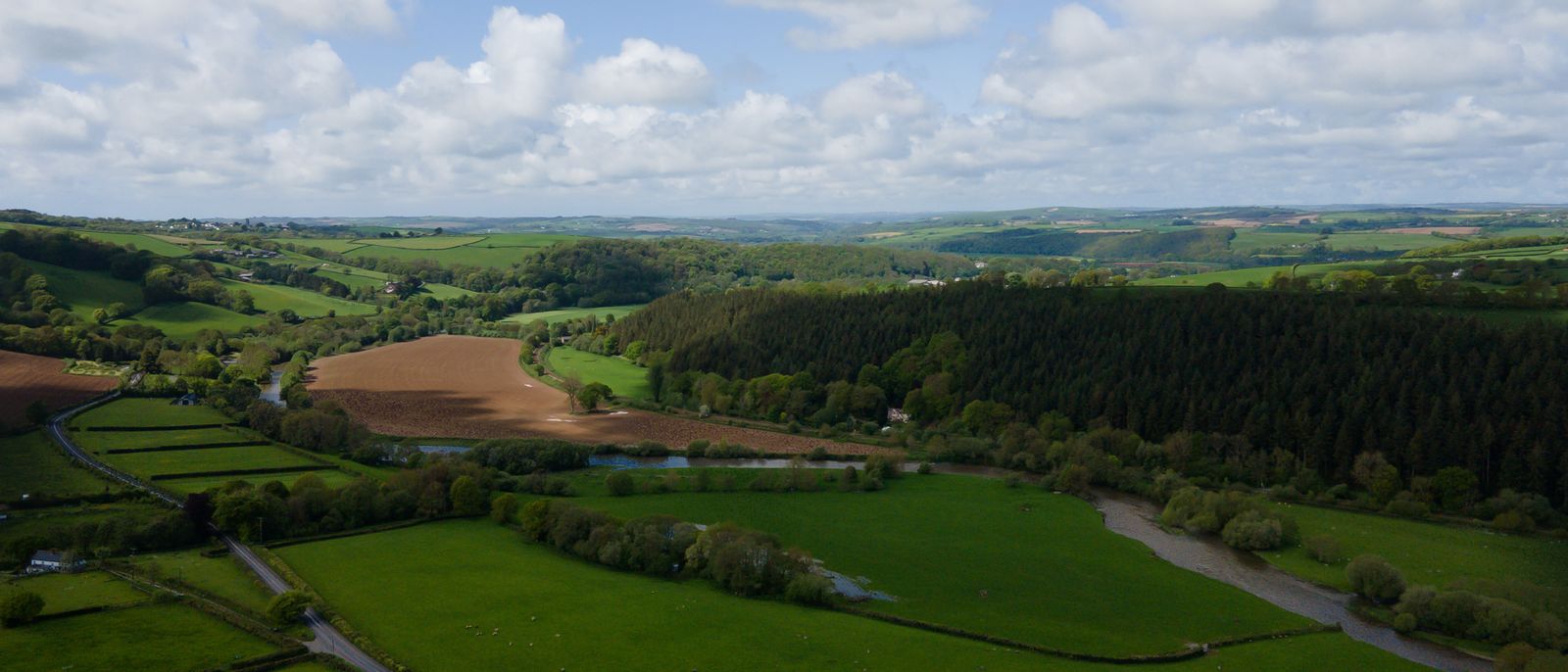 View of surrounding Devon countryside from our dog friendly holiday cottage
